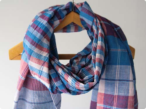 niki-toto KHADI CHECK STOLE