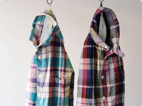 maillot Sunset madras round collor work shirts