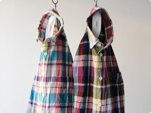 maillot　madras check B.D. shirts