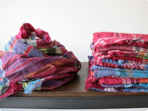 niki-toto KHADI CHECK STOLE