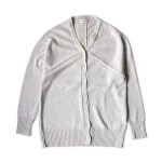 homspun メランジ Vネックロング丈カーディガン