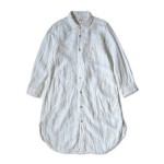 【再入荷】RINEN 七分袖ロングシャツ WHITE