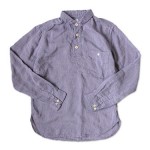 dip COTTON SILK STRIPE P/O SHIRTS