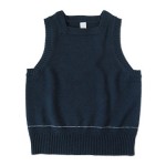 TATAMIZE WOOL KNIT VEST / WOOL HI NECK KNIT