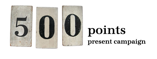 500ポイント　プレセントキャンペーン