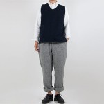 maillot wool melton vest / sunset flannel check shirts