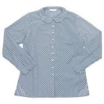 homspun 70/1タイプライター フラットカラーバイアスブラウス
