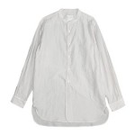 TOUJOURS Band Collar Long Shirts / Back To Front Half Roll Collar Dress