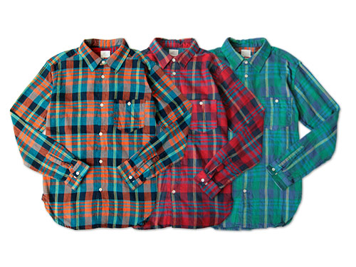 dip COTTON FLANNEL CHECK SHIRTS
