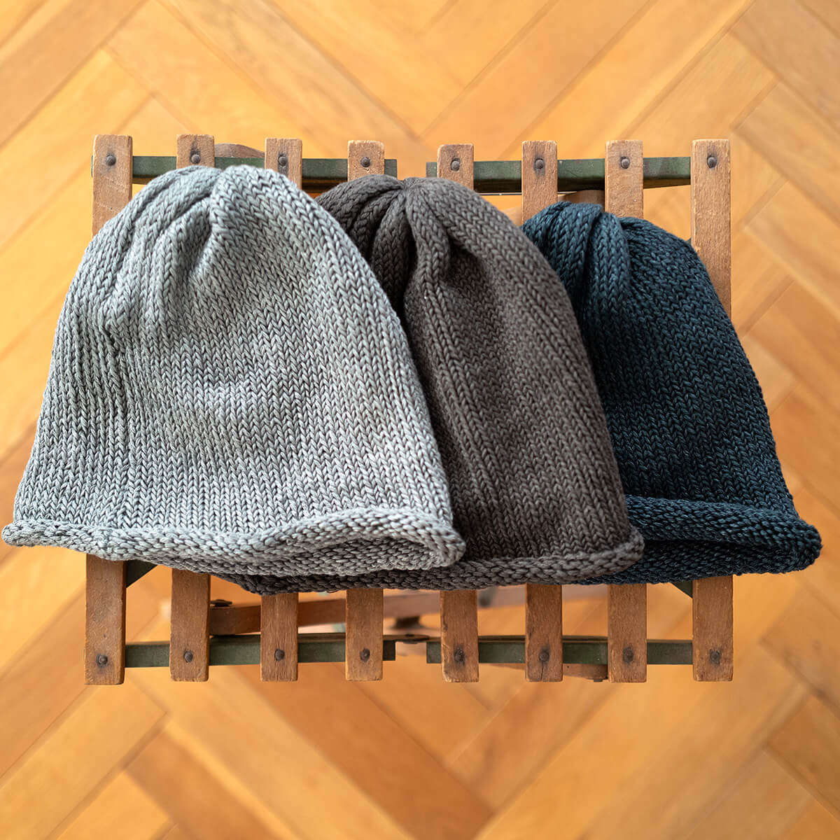 ENDS and MEANS Roll Up Linen Knit Cap