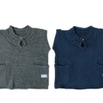 快晴堂 ケーブルセーター フレンチベスト / まえうしろベスト