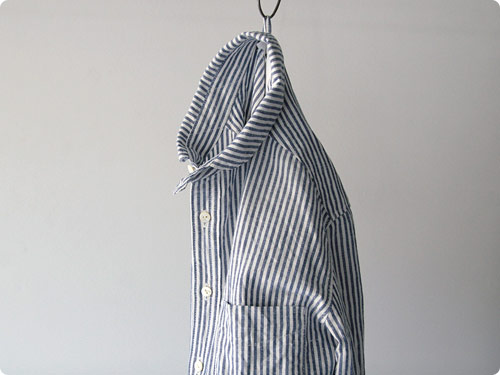 【rusk 別注】Sunset round collar work shirts STRIPE 