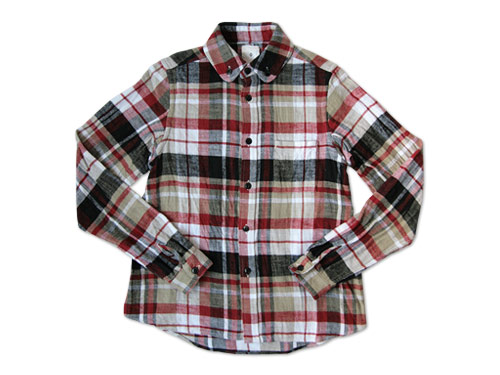 maillot Cotton flannel roll collar check B.D. shirts
