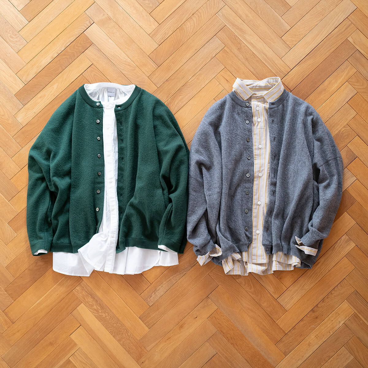ordinary fits BARBER CARDIGANが入荷しました。