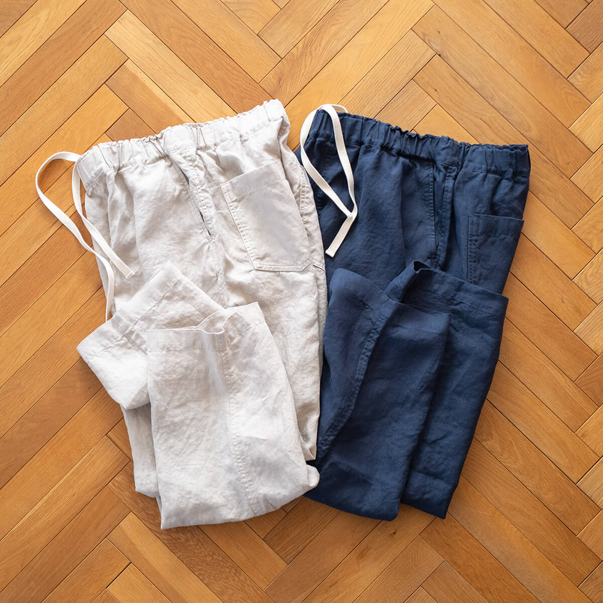 RINEN 40/1リネン平織エアタンブラーイージーパンツが入荷しました。