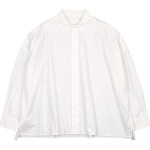 TOUJOURS Fly Front Square Collar Wide Shirts / Stole