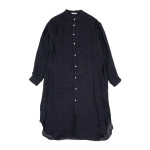 TOUJOURS Oversized Band Collar Shirt Dress