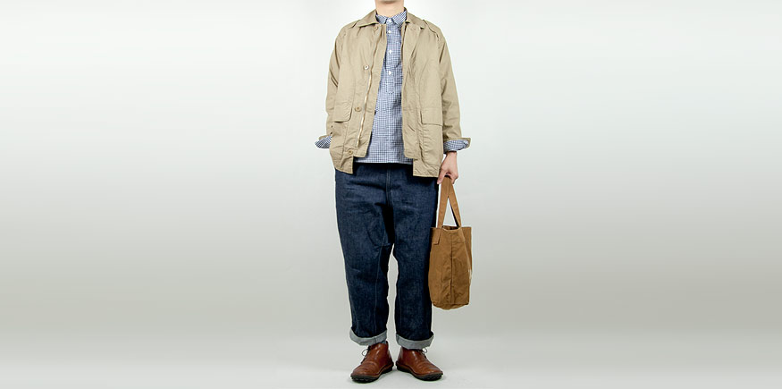 TATAMIZE P/O SHIRTS Plain NAVY GINGHAM