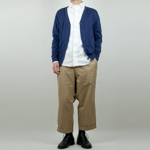 LOLO コットン比翼シャツ WHITE