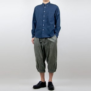 MHL. G.D. POPLIN B.D. SHIRTS 114BLUE