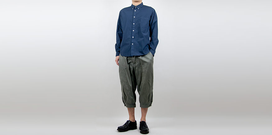 MHL. G.D. POPLIN B.D. SHIRTS 114BLUE