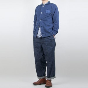 LOLO コットンリネン カーディガン NAVYを使った着こなしコーディネート