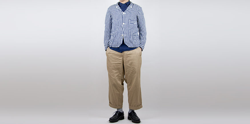 TATAMIZE WORK JACKET NAVYを使った着こなしコーディネート