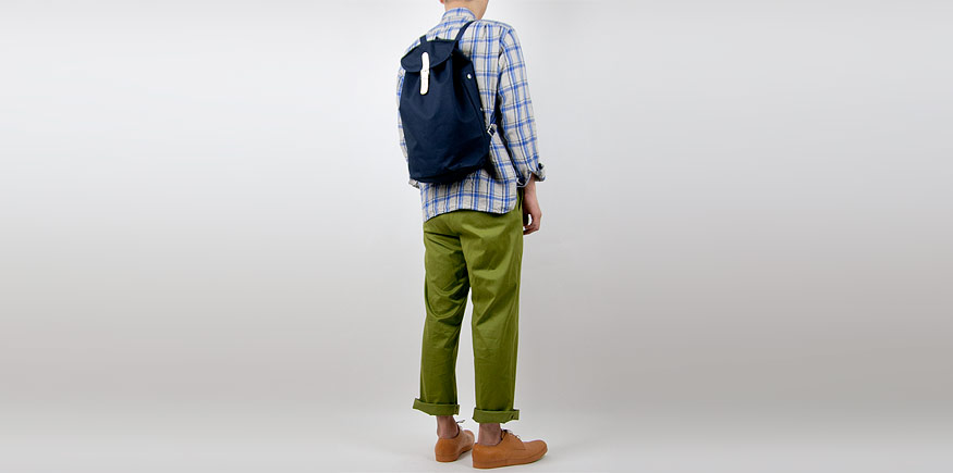 StitchandSew Backpack NAVYを使った着こなしコーディネート