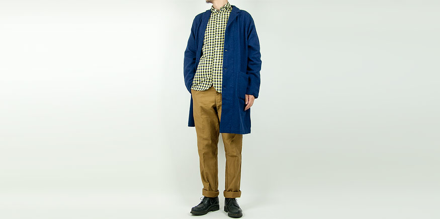 RINEN 2/48ウールガーゼ テーラードコート