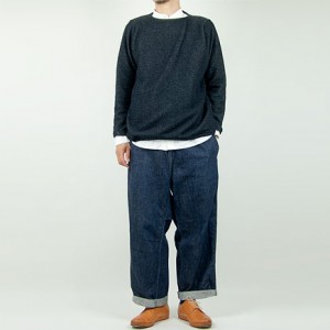maillot wool sweat trainer NAVY