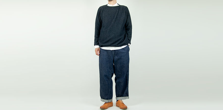 maillot wool sweat trainer NAVY