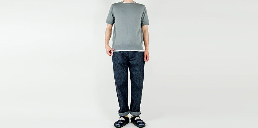 【別注】EEL ALLWAYS KNIT 1/2 15GRAY