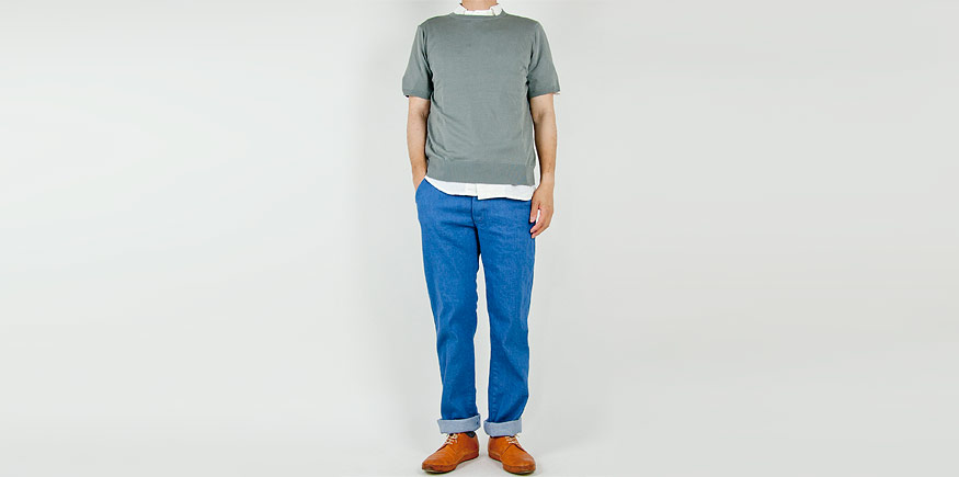 TATAMIZE 4POCKET PANTS BLUE