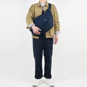 MHL. FADED COTTON TWILL OVERALLS 115NAVY〔メンズ〕