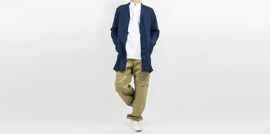 TUKI double knee pants 03KHAKI