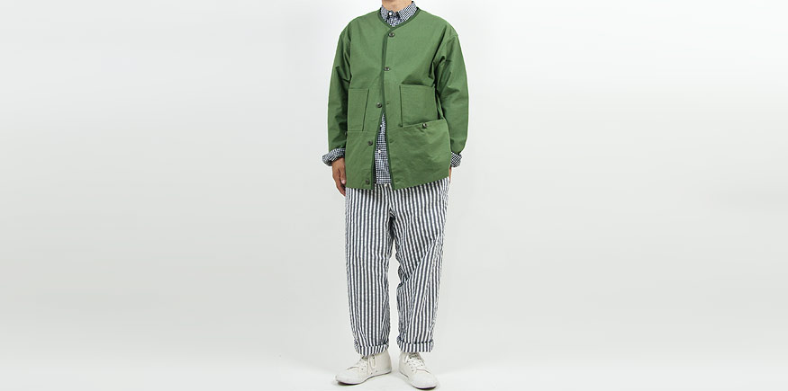 TATAMIZE -TRIM- ROOM PANTS BLACK STRIPE