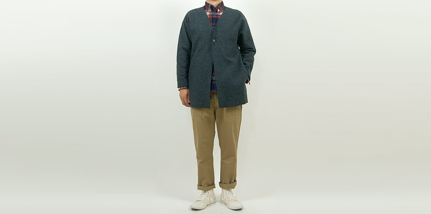 nisica 長袖ボタンダウンシャツ ネルチェック RED