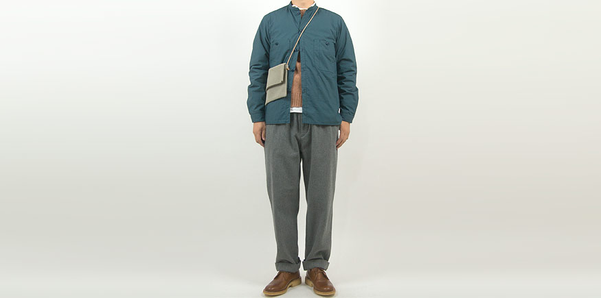 ENDS and MEANS Puff Shirts Jacket SMOKEY BLUE