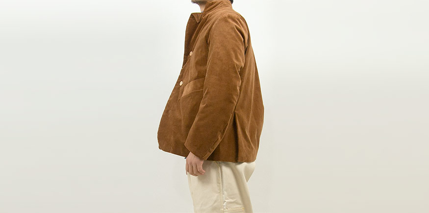 TATAMIZE STAND COLLAR JACKET BROWN