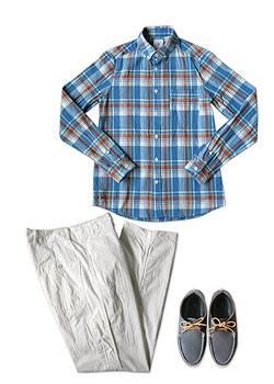 ordinary fits へリンボーン ワークパンツワンウォッシュ