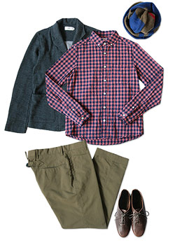 RINEN 2/48ウール×綿接結 テーラードジャケット