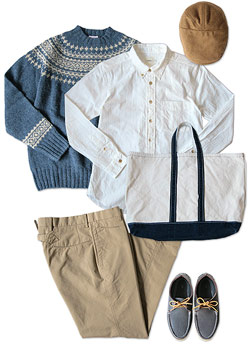 BRICK FAIRISLE YOKE KNIT