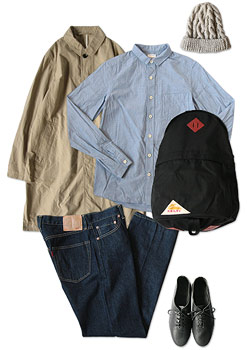 RINEN 80/2ダウンプルーフ ステンカラーコート