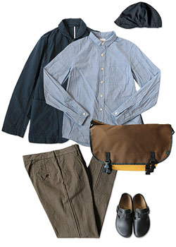 RINEN 80/2ダウンプルーフ ラウンドカラーカバーオール