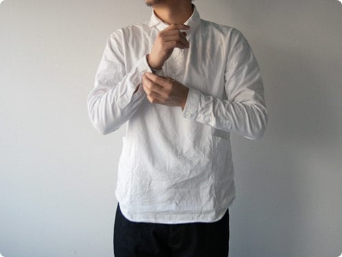 LOLO プルオーバーシャツの採寸（肩幅・身幅・着丈・袖丈）