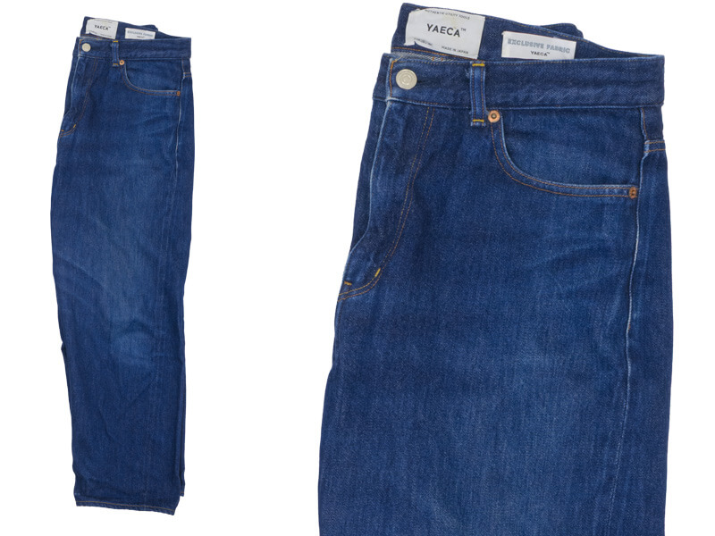 YAECA デニム 経年変化 後：1年着用後の色落ちとアタリ