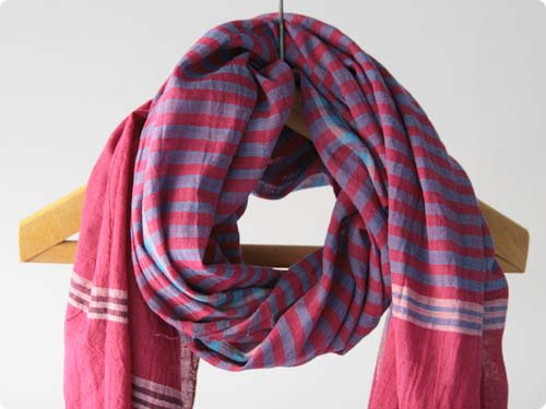 niki-toto KHADI CHECK STOLE
