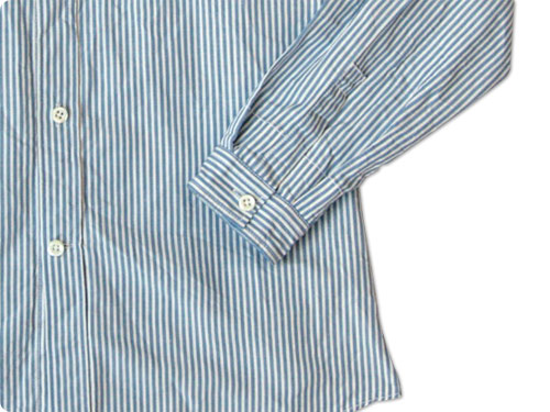 maillot stripe small collar shirt