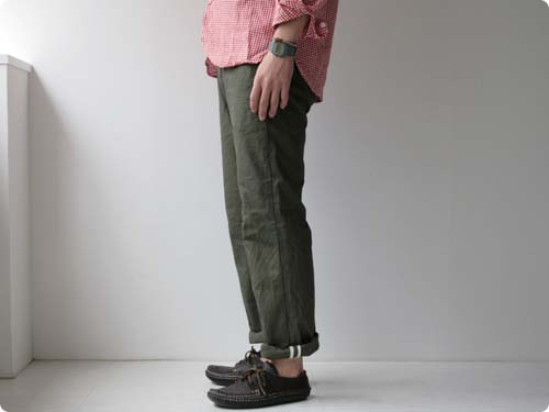 ordinary fits へリンボーン ディテールパンツ