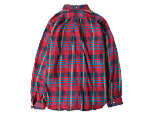 dip COTTON FLANNEL CHECK SHIRTS RED